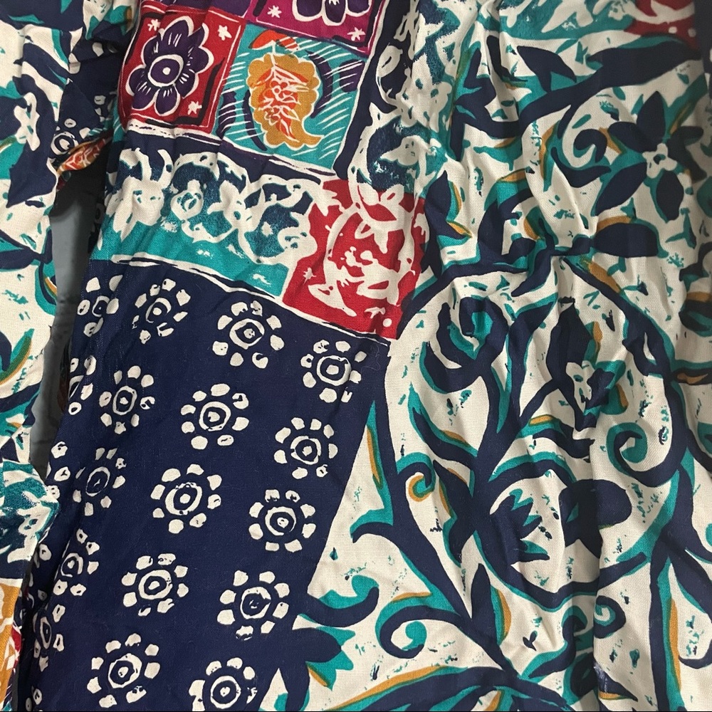 Requirements Colorful Patchwork Print Blazer Sz 10 - image 3